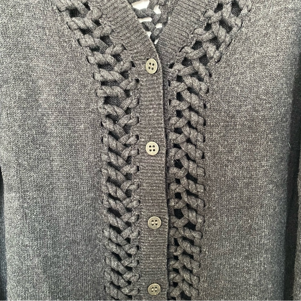 AllSaints Laurentia Braided Cardigan Size 12 - Picture 3 of 12